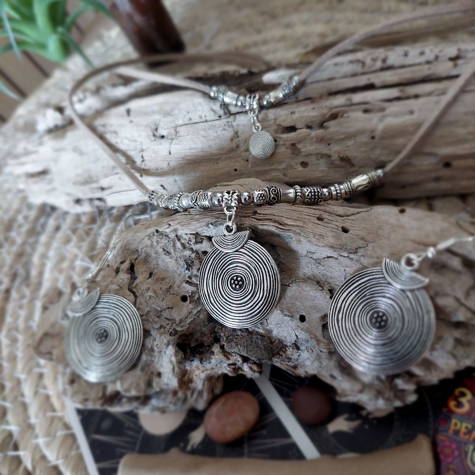 Conjunto boêmio de duas voltas, círculo maia infinito, bege – photo 7